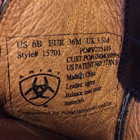 Ariat Ladies Black Western boots size 6B - Picture 5 of 7